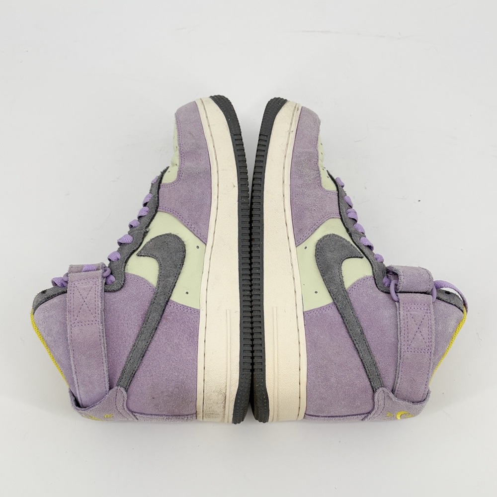 Nike Custom Air Force 1 High By You - Purple green and yellow Women's US 8 - Picture 3 of 11